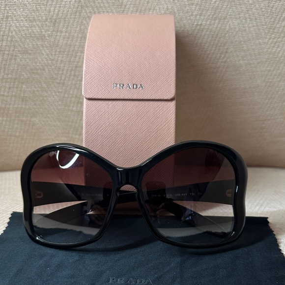 Prada Accessories - Prada Oversized Black Sunglasses